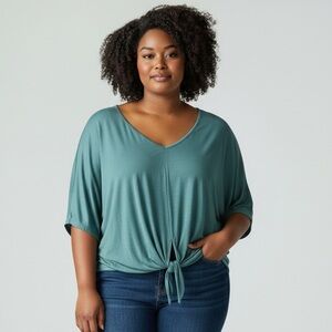 Wrangler Women's Teal V-Neck Top